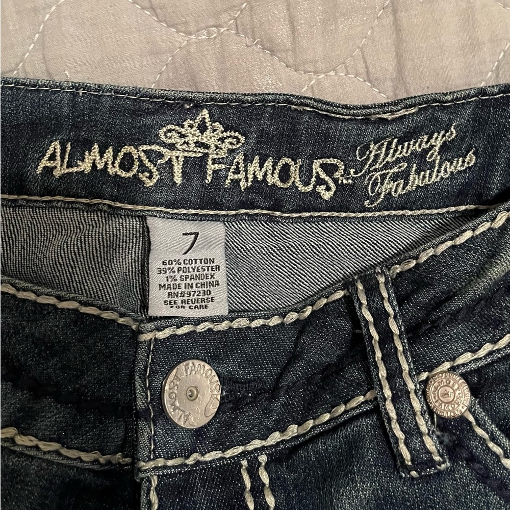 ALMOST FAMOUS~LOW RISE~SKINNY JEANS~7 - Picture 11 of 12